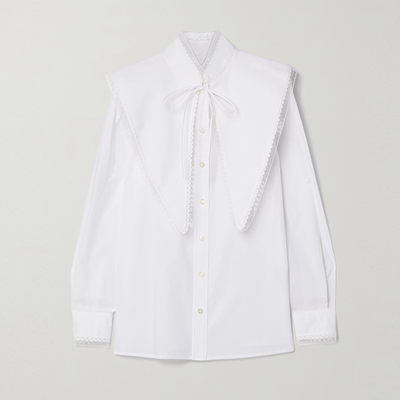 Convertible Cotton Poplin Shirt from Tory Burch