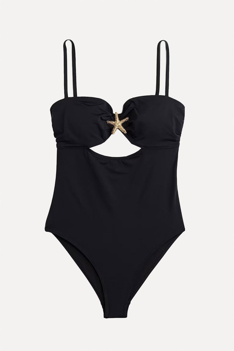 Starfish-Detail Padded-Cup Swimsuit
