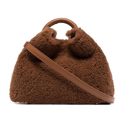 Brown Bazoi Shearling Wool Tote from Elleme