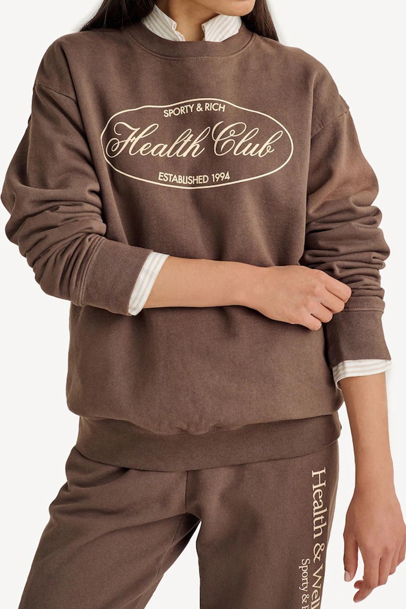 Oval Health Crew Neck Jumper from Sporty & Rich