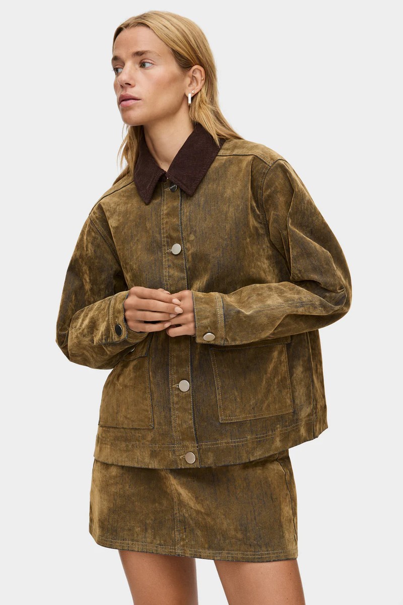 Bark Denim Flock Jacket from ALIGNE