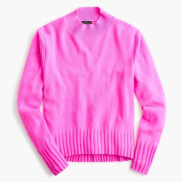 Long-Sleeve Everyday Cashmere Mockneck Sweater from J.Crew