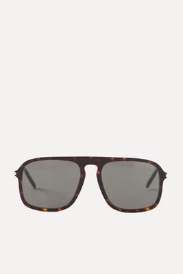 Aviator Tortoiseshell-Acetate Sunglasses from Saint Laurent