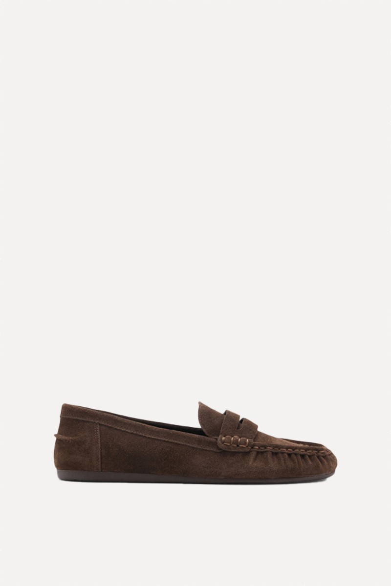 Suede Shoe With Ruched Toe from Mango