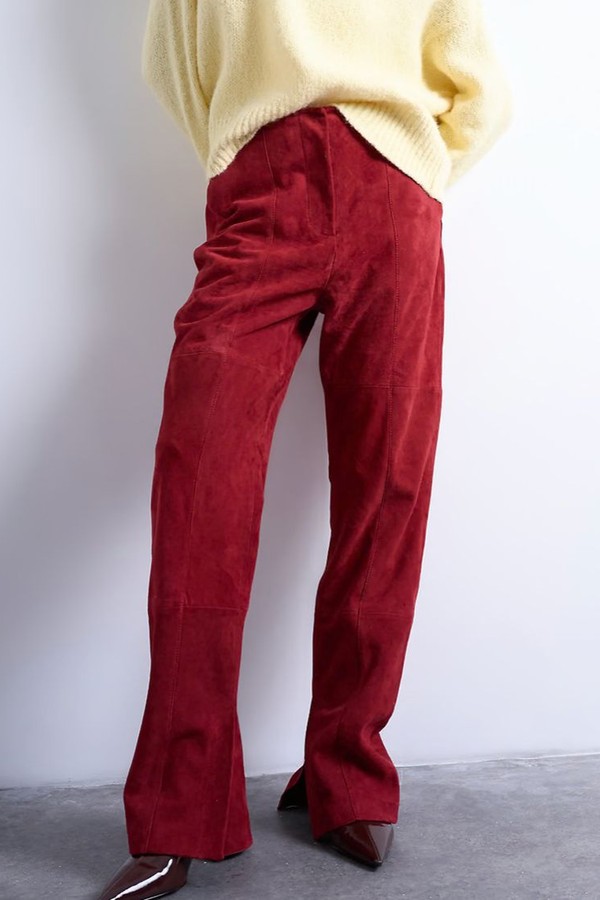 Co-Ord Real Suede Flare Trousers
