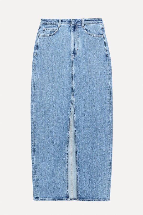 Z1975 Denim Midi Skirt With Slit from Zara