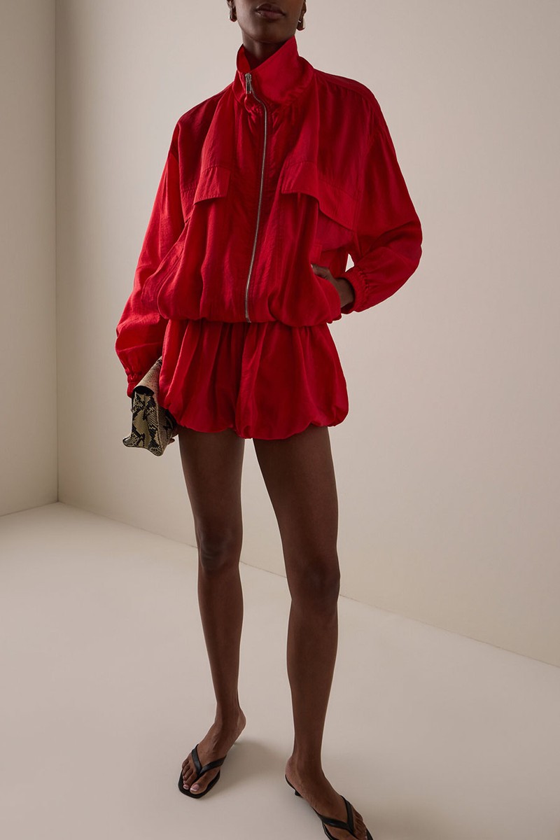Alina Sheer Bubble-Hem Shorts from The Frankie Shop