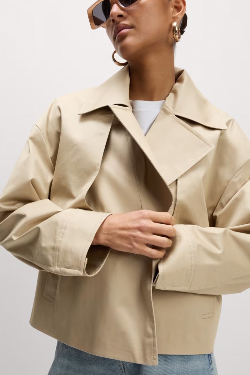 Cotton Rich Short Trench Coat from Marks & Spencer
