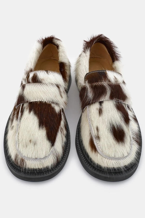 Cow Print Loafers from Source Unknown