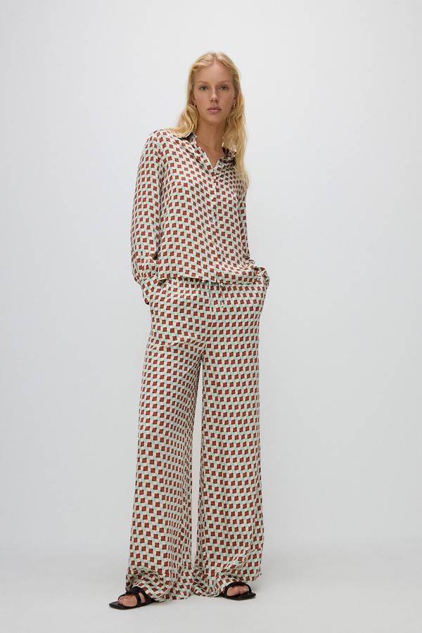 Patterned Viscose Trousers from Reserved