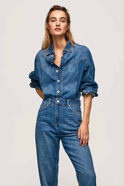 Long Cotton Denim Jumpsuit from Pepe Jeans