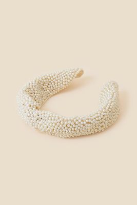 Pearl Cloud Beaded Headband  from Accessorize 