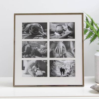Six Aperture Silver Plated Fine Photo Frame from Marquis & Dawe