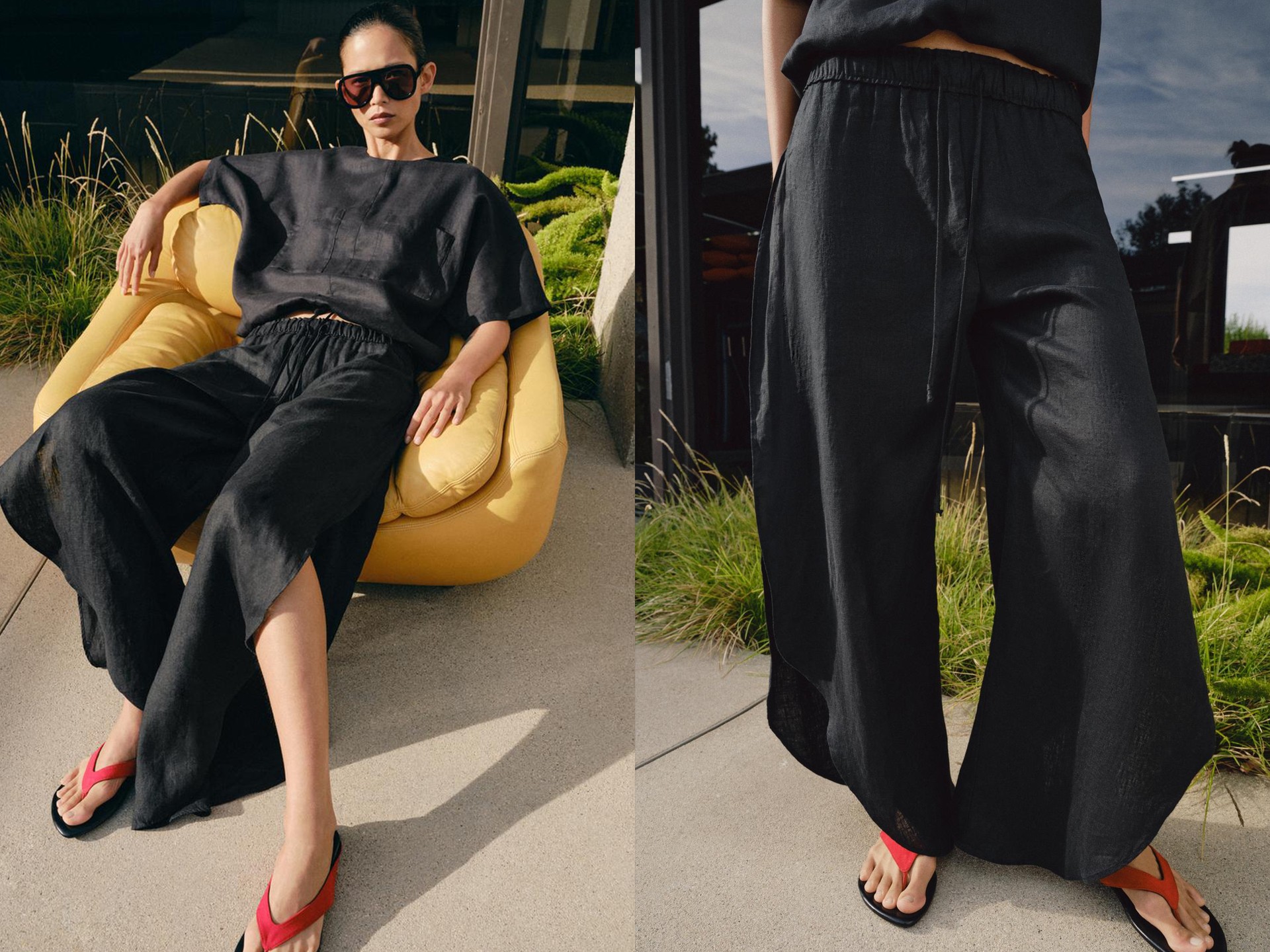 Linen Trousers With Vents