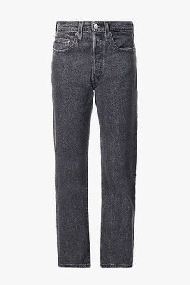 501 Straight-Leg High-Rise Stretch-Denim Jeans from Levi’s