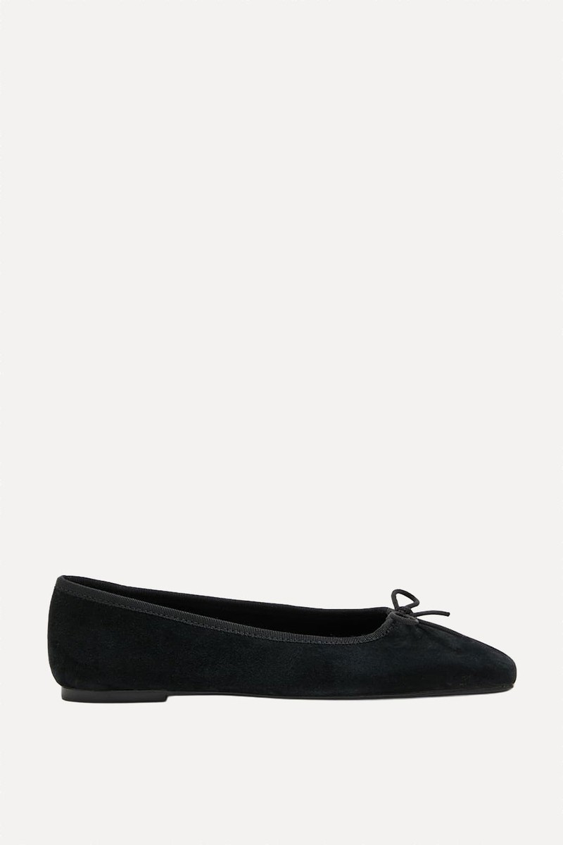 Suede Flat Square Toe Ballet Pumps from Marks & Spencer