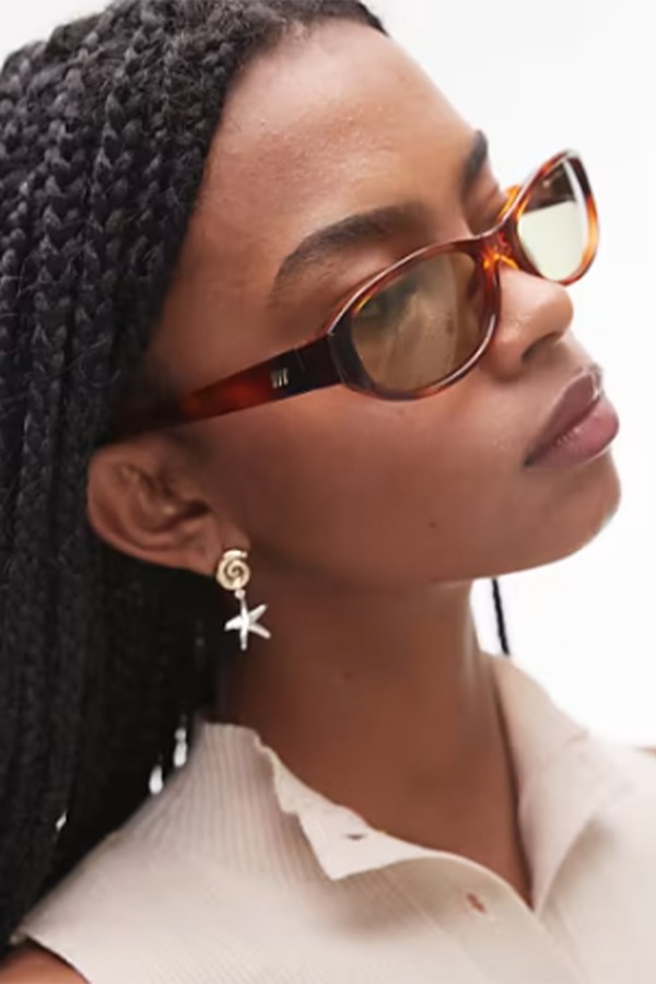 Don't Cha Slim Hexagonal Sunglasses from Le Specs