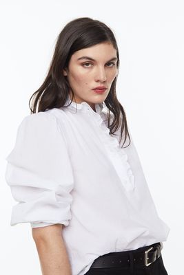 Frill-Trimmed Blouse