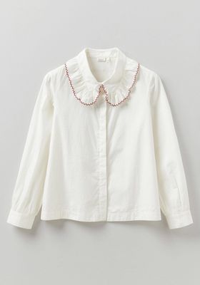 Scallop Ruffle Neck Shirt from Toast