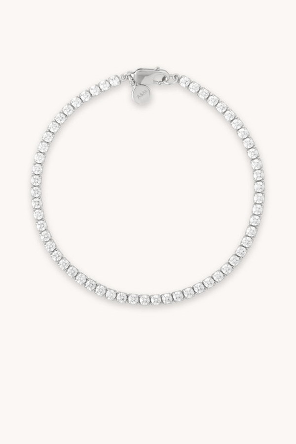 Bold Tennis Chain Bracelet In Silver from Astrid & Miyu