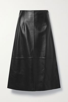 Leather Midi Skirt from Theory