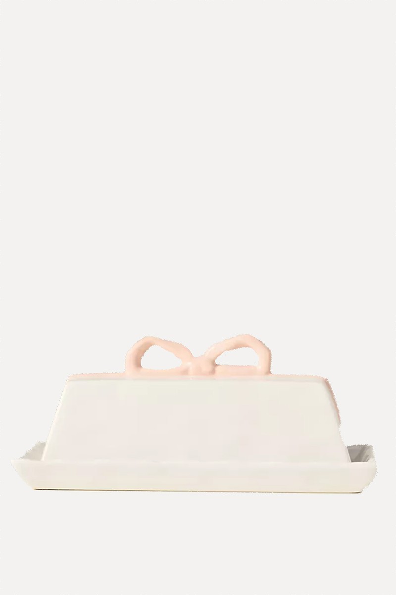 Benedita Bow Ceramic Stoneware Butter Dish