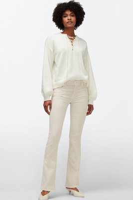 Bootcut Corduroy Winter White Trousers from 7 For All Mankind