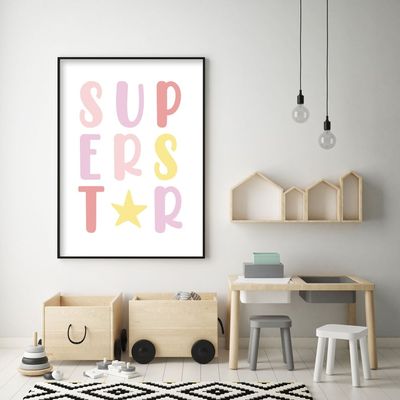Superstar Quote Wall Print, From £8 | Kind Of Simple Designs