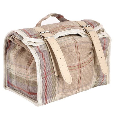 Lavender Tartan Picnic Cooler Bag from Dibor