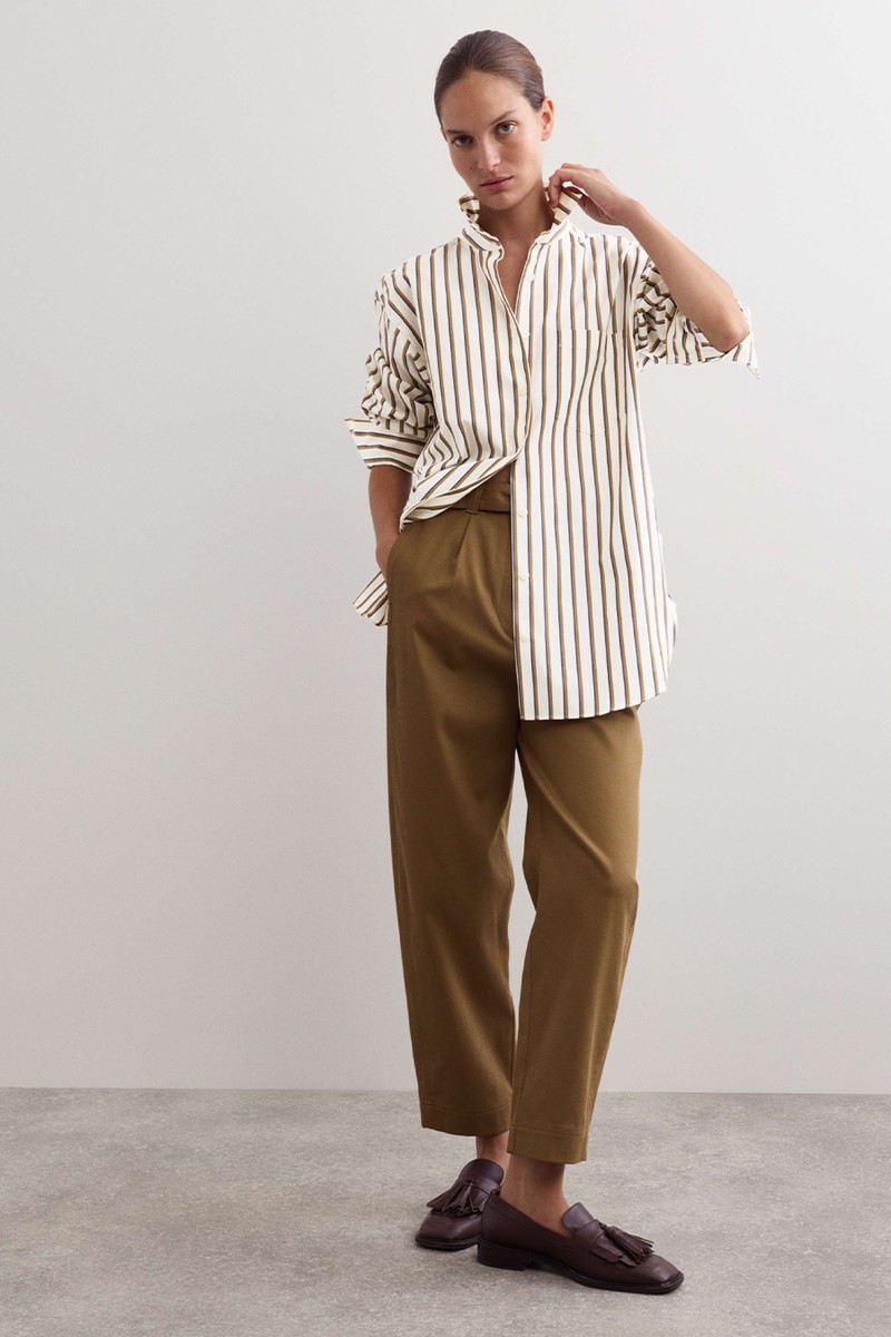 Striped Cotton Oversized Shirt from JAEGER