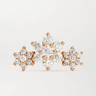 Flower Garland 18-Karat Rose Gold Diamond Earring from Maria Tash