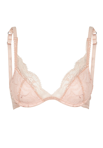 Signature Silk-Blend Plunge Bra from Fleur Of England