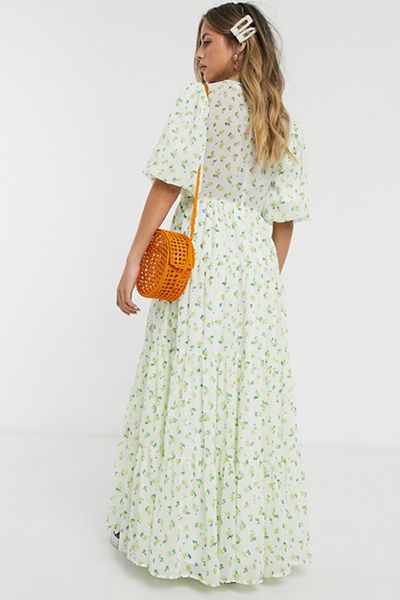 Shirred Tiered Maxi Dress from ASOS