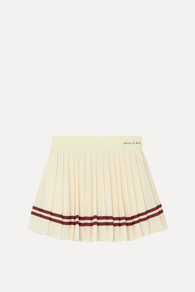 Logo Pleated Mini Skirt  from Sporty & Rich 