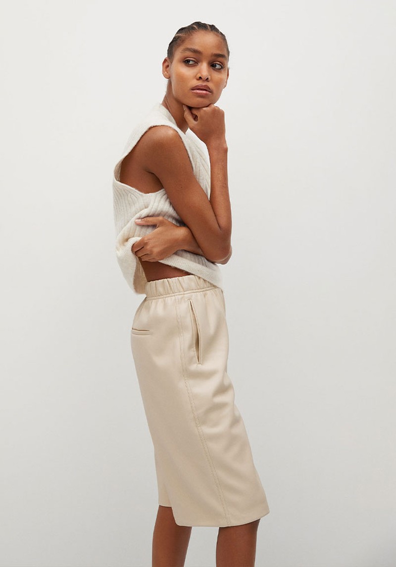 Leather Effect Bermuda Shorts