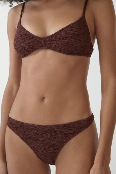 Textured Bikini Bottoms from Mango