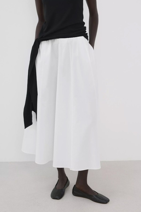 Flared Cotton Skirt