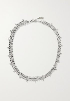 Collier Silver-Tone Crystal Choker from Saint Laurent