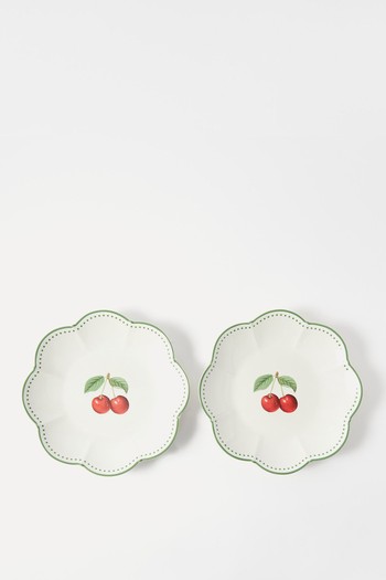 Set Of Two Tutti Frutti Stoneware Dinner Plates from Aquazzura Casa