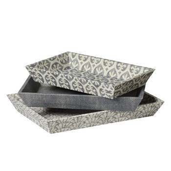 Set Of Three Very Useful Ikat Trays from OKA