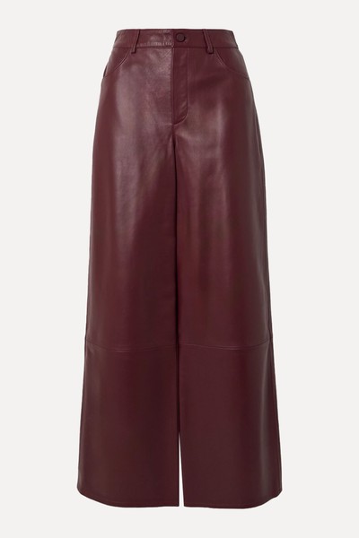 Figari Paneled Leather Wide-Leg Pants from Lou Lou Studio