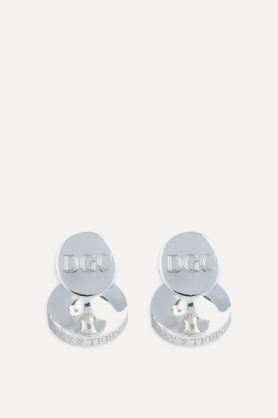 Monogrammed Smoke Sterling Cufflinks  from Turnbull & Asser 