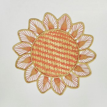 Pink Woven Flower Placemat