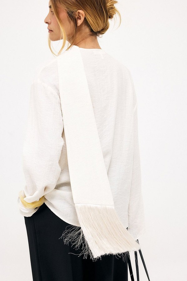 Scarf Fringe Detail Blouse from NA-KD