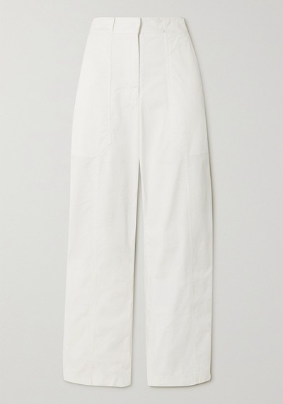 Organic Cotton-Blend Twill Straight-Leg Pants from Matteau