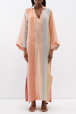 Striped Linen-Blend Kaftan from Lisa Marie Fernandez