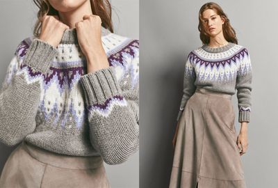 Wool/Cashmere Jacquard Sweater, £139