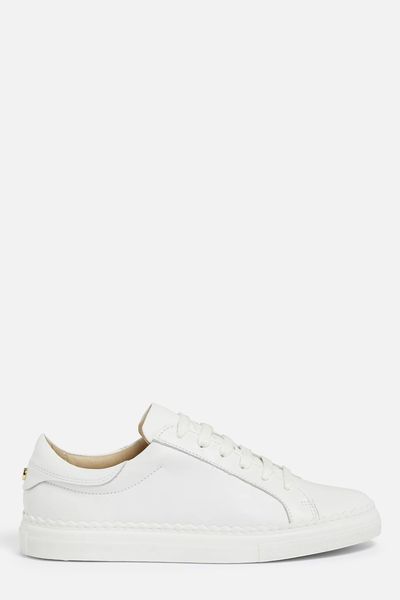 Fiona Scalloped Detail Leather Trainers from John Lewis & Partners