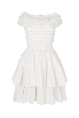 Stretch Knit Ruffle Mini Dress from Christian Dior 