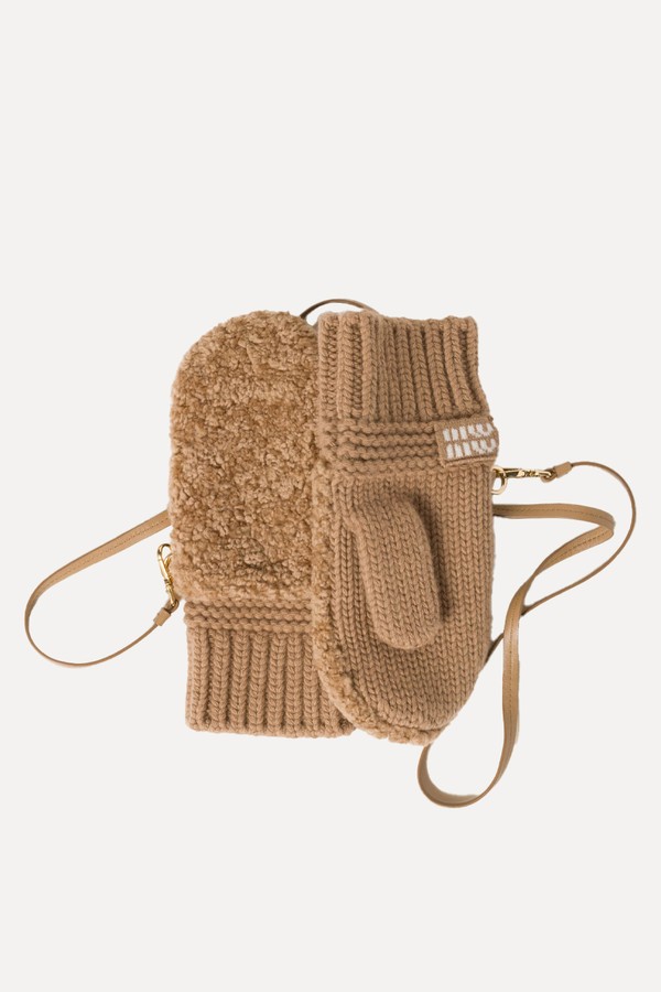 Wool, Cashmere & Shearling Mittens from miu miu